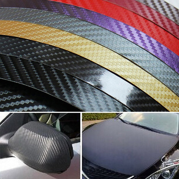 Waterproof Car Styling Wrap Carbon Fiber Vinyl
